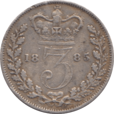 1885 THREE PENCE ( FINE ) - THREEPENCE - Cambridgeshire Coins