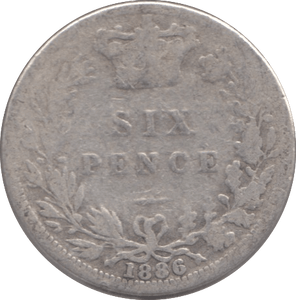 1886 SIXPENCE ( FAIR ) - Sixpence - Cambridgeshire Coins