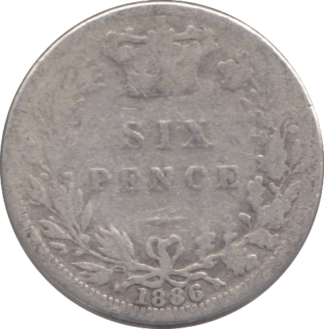 1886 SIXPENCE ( FAIR ) - Sixpence - Cambridgeshire Coins