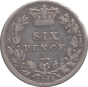 1886 SIXPENCE ( FINE ) - Sixpence - Cambridgeshire Coins