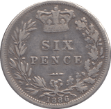 1886 SIXPENCE ( FINE ) - Sixpence - Cambridgeshire Coins