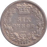 1886 SIXPENCE ( GF ) - SIXPENCE - Cambridgeshire Coins