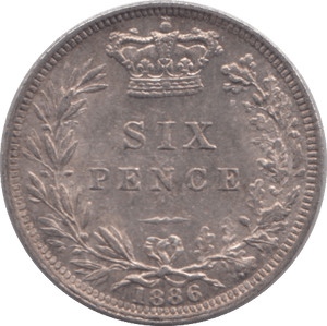 1886 SIXPENCE ( UNC ) - SIXPENCE - Cambridgeshire Coins