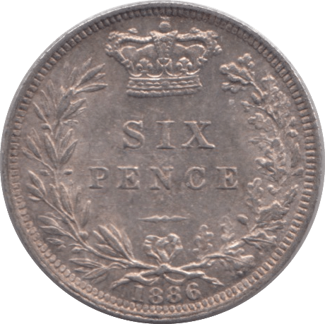 1886 SIXPENCE ( UNC ) - SIXPENCE - Cambridgeshire Coins