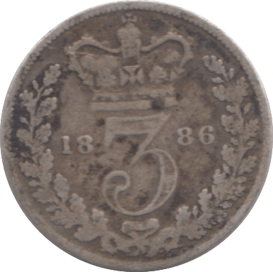 1886 THREEPENCE ( NF ) - THREEPENCE - Cambridgeshire Coins