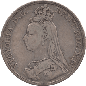 1887 CROWN ( FINE ) - CROWN - Cambridgeshire Coins