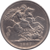 1887 CROWN ( GVF ) - CROWN - Cambridgeshire Coins