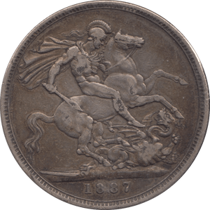 1887 CROWN ( VF ) - CROWN - Cambridgeshire Coins