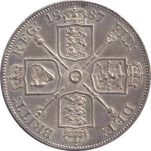 1887 DOUBLE FLORIN ( AUNC ) - DOUBLE FLORIN - Cambridgeshire Coins