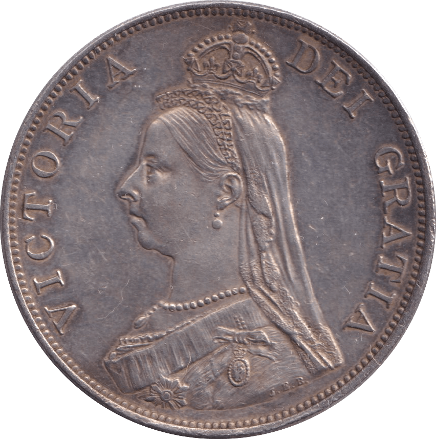 1887 DOUBLE FLORIN ( AUNC ) - DOUBLE FLORIN - Cambridgeshire Coins