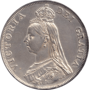 1887 DOUBLE FLORIN ( AUNC ) - DOUBLE FLORIN - Cambridgeshire Coins