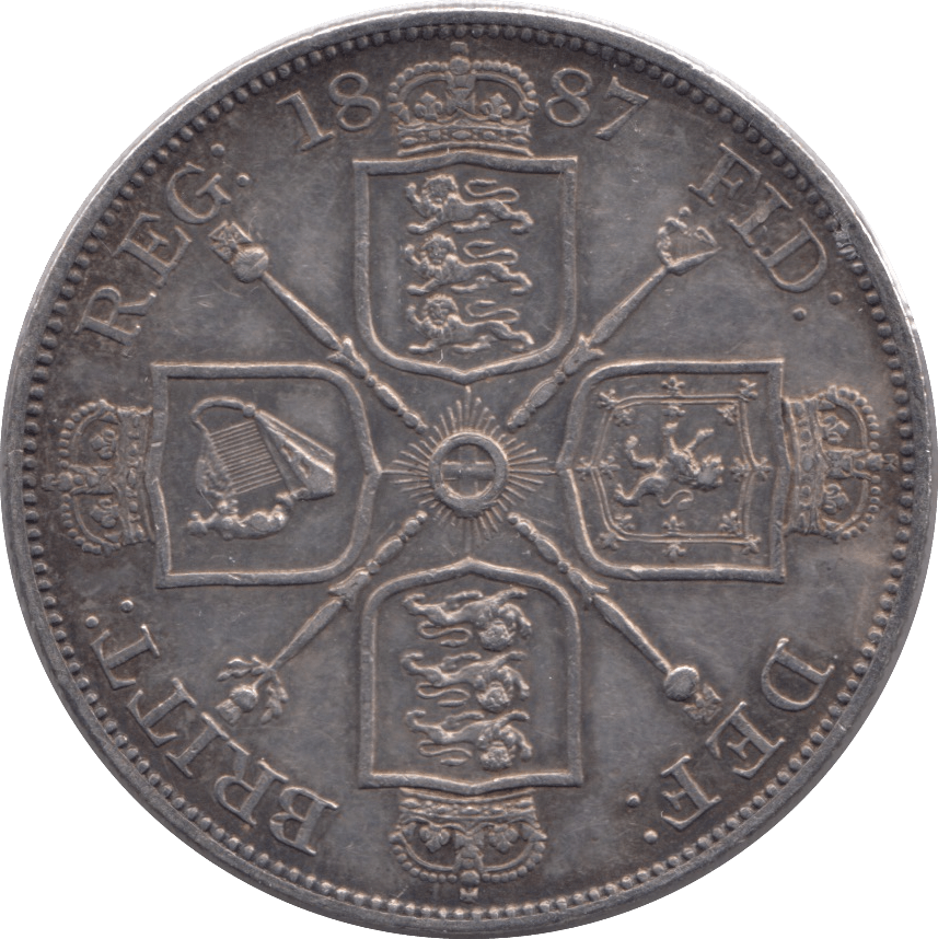 1887 DOUBLE FLORIN ( EF ) 1 - Double Florin - Cambridgeshire Coins