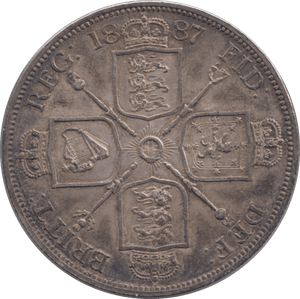 1887 DOUBLE FLORIN ( EF ) 2 - Double Florin - Cambridgeshire Coins