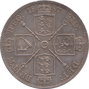 1887 DOUBLE FLORIN ( EF ) - DOUBLE FLORIN - Cambridgeshire Coins