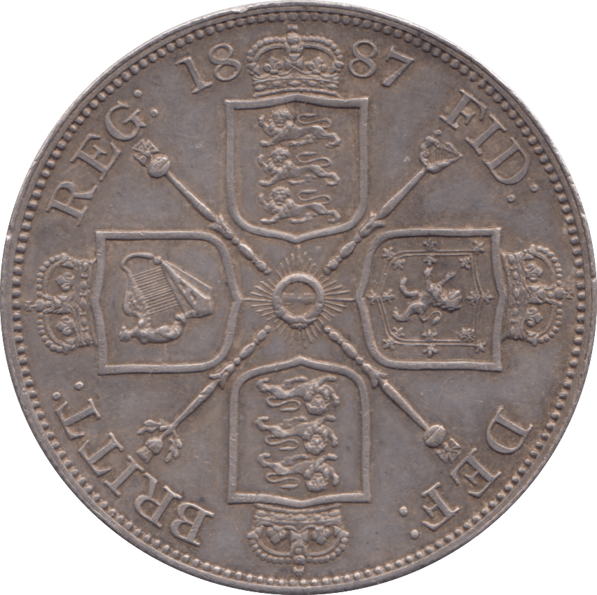 1887 DOUBLE FLORIN ( EF ) - DOUBLE FLORIN - Cambridgeshire Coins