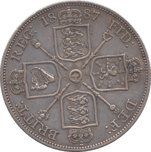 1887 DOUBLE FLORIN ( EF ) - DOUBLE FLORIN - Cambridgeshire Coins