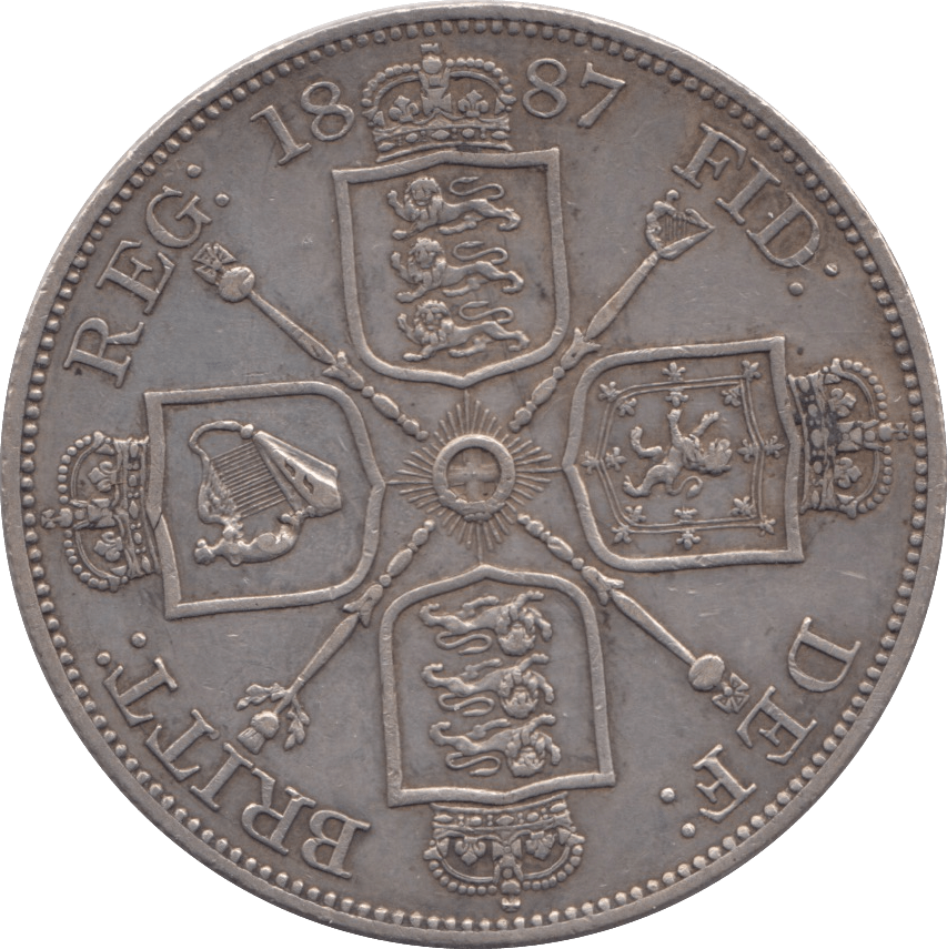 1887 DOUBLE FLORIN ( EF ) - DOUBLE FLORIN - Cambridgeshire Coins