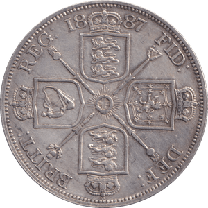 1887 DOUBLE FLORIN ( EF ) - WORLD COINS - Cambridgeshire Coins