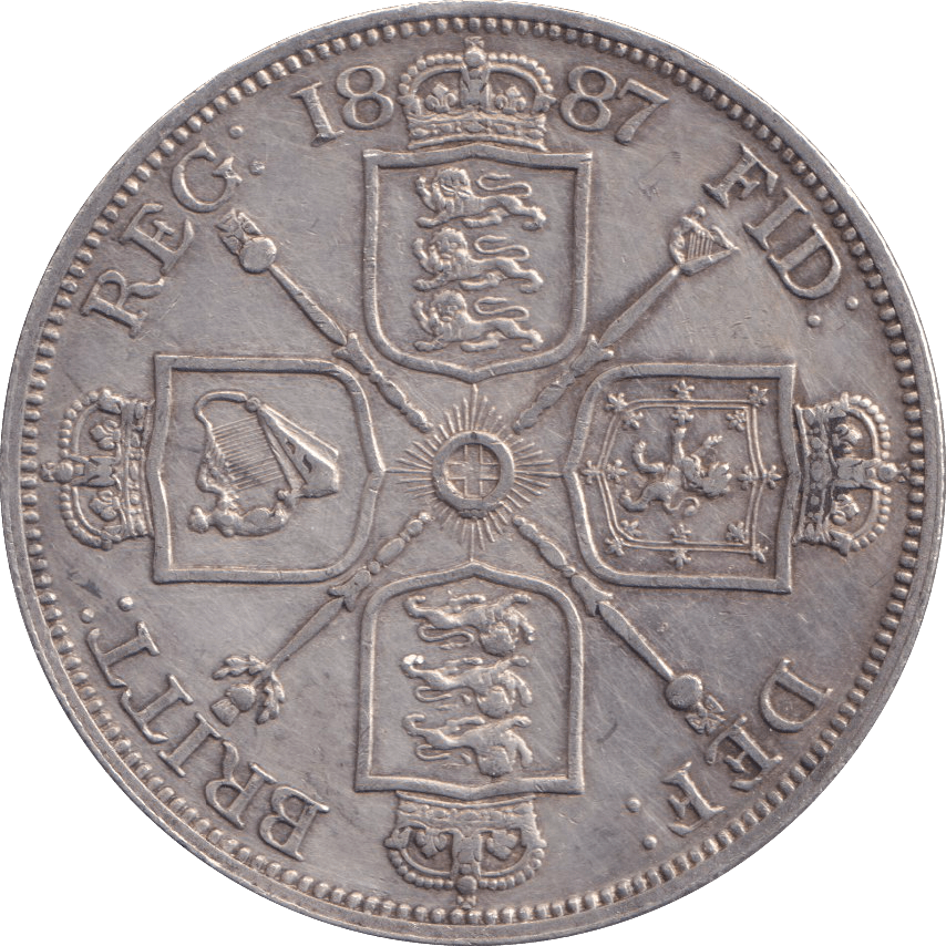 1887 DOUBLE FLORIN ( EF ) - WORLD COINS - Cambridgeshire Coins