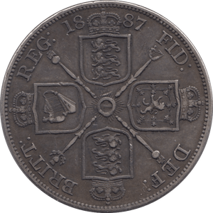 1887 DOUBLE FLORIN ( GVF ) - DOUBLE FLORIN - Cambridgeshire Coins