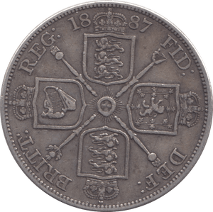 1887 DOUBLE FLORIN ( GVF ) - DOUBLE FLORIN - Cambridgeshire Coins