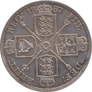 1887 DOUBLE FLORIN ( GVF ) - DOUBLE FLORIN - Cambridgeshire Coins