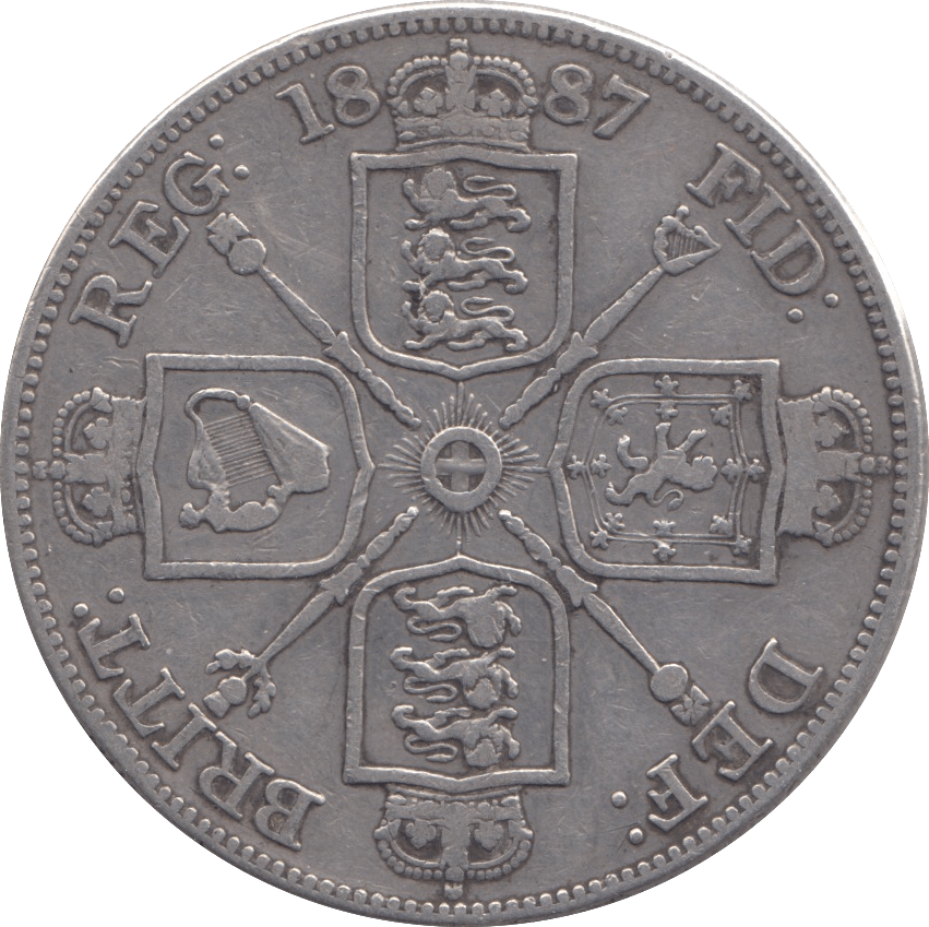 1887 DOUBLE FLORIN ( VF ) - DOUBLE FLORIN - Cambridgeshire Coins