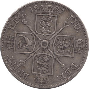 1887 DOUBLE FLORIN ( VF ) - DOUBLE FLORIN - Cambridgeshire Coins