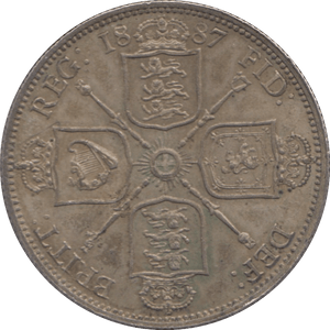 1887 FLORIN ( AUNC ) - FLORIN - Cambridgeshire Coins