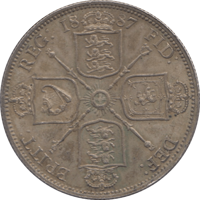 1887 FLORIN ( AUNC ) - FLORIN - Cambridgeshire Coins