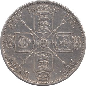 1887 FLORIN ( GVF ) - FLORIN - Cambridgeshire Coins