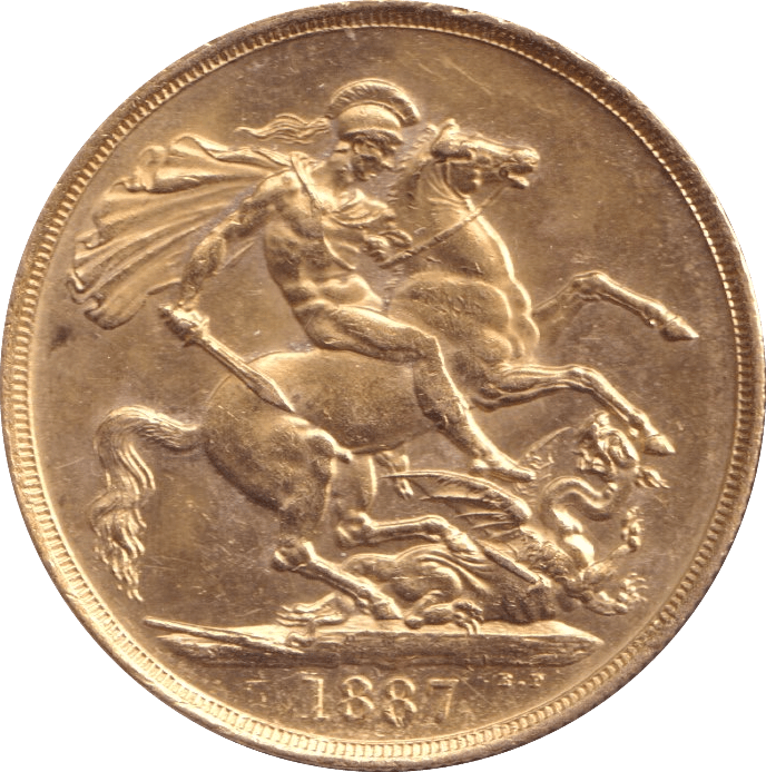 1887 GOLD DOUBLE SOVEREIGN ( AUNC ) 2 - Double Sovereign - Cambridgeshire Coins