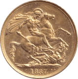 1887 GOLD DOUBLE SOVEREIGN ( AUNC ) 2 - Double Sovereign - Cambridgeshire Coins