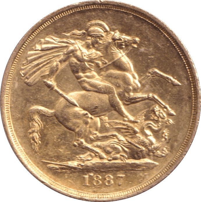 1887 GOLD DOUBLE SOVEREIGN ( AUNC ) 7 - Double Sovereign - Cambridgeshire Coins