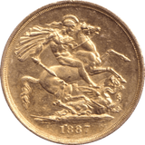 1887 GOLD DOUBLE SOVEREIGN ( AUNC ) 7 - Double Sovereign - Cambridgeshire Coins