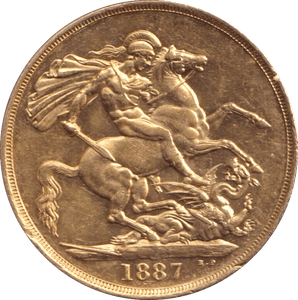 1887 GOLD DOUBLE SOVEREIGN ( AUNC ) 8 - Double Sovereign - Cambridgeshire Coins