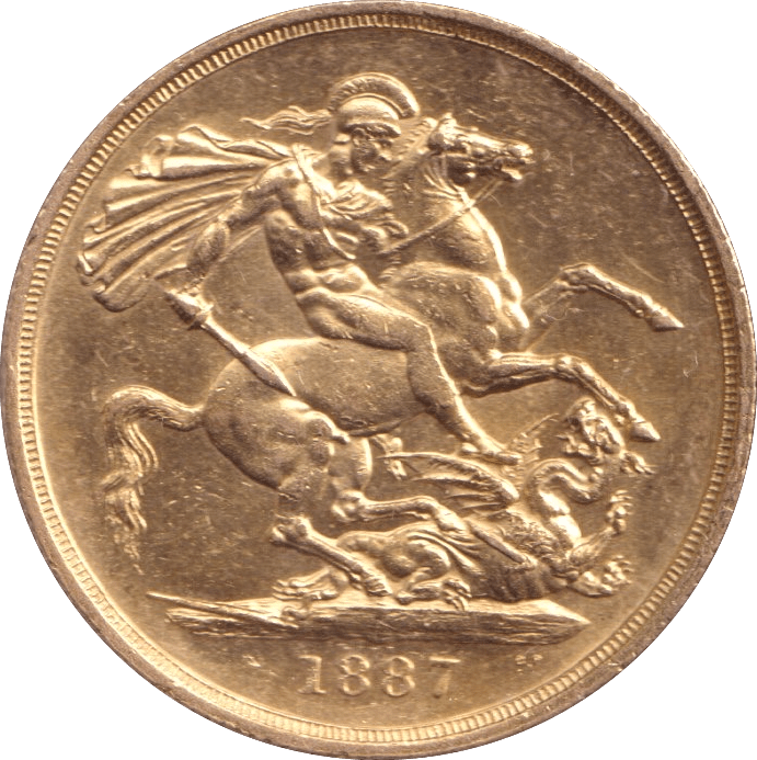 1887 GOLD DOUBLE SOVEREIGN ( AUNC ) 9 - Double Sovereign - Cambridgeshire Coins