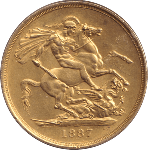 1887 GOLD DOUBLE SOVEREIGN ( AUNC ) - Double Sovereign - Cambridgeshire Coins