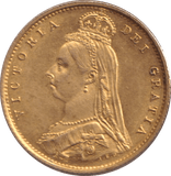 1887 GOLD HALF SOVEREIGN ( AUNC ) 2 - HALF SOVEREIGN - Cambridgeshire Coins