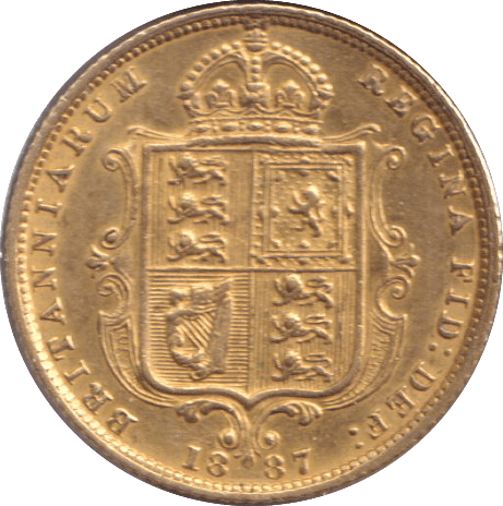 1887 GOLD HALF SOVEREIGN ( AUNC ) - HALF SOVEREIGN - Cambridgeshire Coins