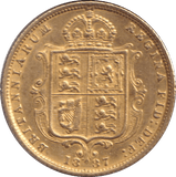 1887 GOLD HALF SOVEREIGN ( AUNC ) - HALF SOVEREIGN - Cambridgeshire Coins