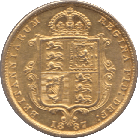 1887 GOLD HALF SOVEREIGN ( EF ) 1 - HALF SOVEREIGN - Cambridgeshire Coins