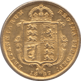 1887 GOLD HALF SOVEREIGN ( EF ) 1 - HALF SOVEREIGN - Cambridgeshire Coins