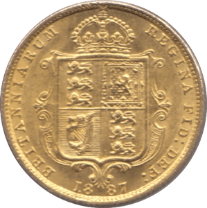 1887 GOLD HALF SOVEREIGN ( EF ) 2 - HALF SOVEREIGN - Cambridgeshire Coins