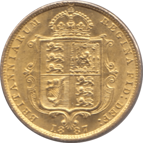 1887 GOLD HALF SOVEREIGN ( EF ) 2 - HALF SOVEREIGN - Cambridgeshire Coins