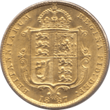 1887 GOLD HALF SOVEREIGN ( EF ) 2 - HALF SOVEREIGN - Cambridgeshire Coins