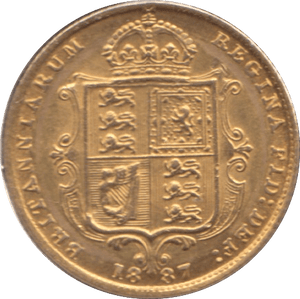 1887 GOLD HALF SOVEREIGN ( GVF ) 2 - HALF SOVEREIGN - Cambridgeshire Coins