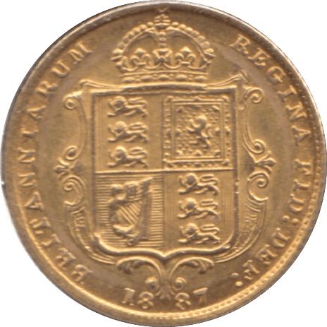 1887 GOLD HALF SOVEREIGN ( GVF ) 2 - HALF SOVEREIGN - Cambridgeshire Coins