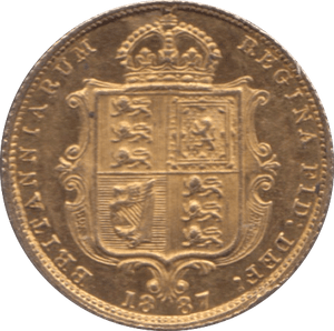 1887 GOLD HALF SOVEREIGN ( GVF ) 4 - HALF SOVEREIGN - Cambridgeshire Coins