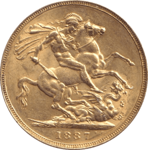 1887 GOLD SOVEREIGN ( AUNC ) - SOVEREIGN - Cambridgeshire Coins